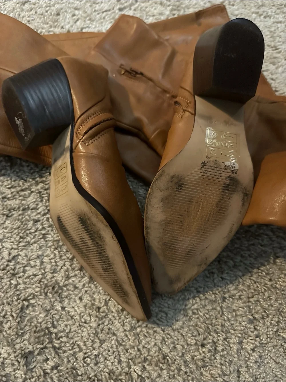 Aldo Tan Over-the-Knee Leather Boots Indie Sleaze Western Coastal Cowgirl Fall